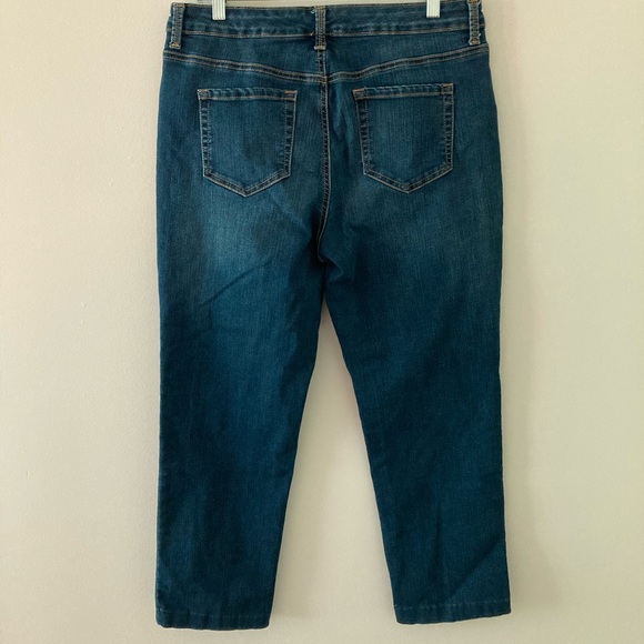 Gloria Vanderbilt Ultra Amanda 2.0 Slim Leg Jeans Womens 12 Blue High Rise - Picture 7 of 9